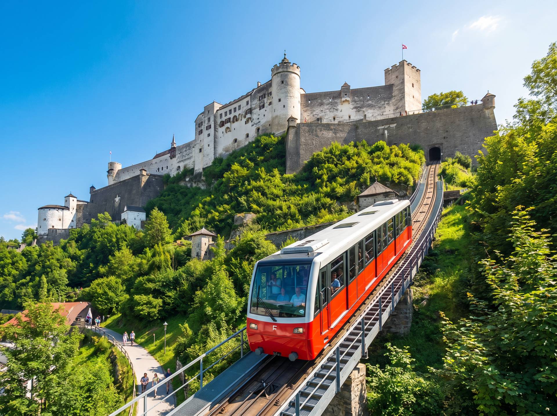 FestungsBahn funicular to Hohensalzburg