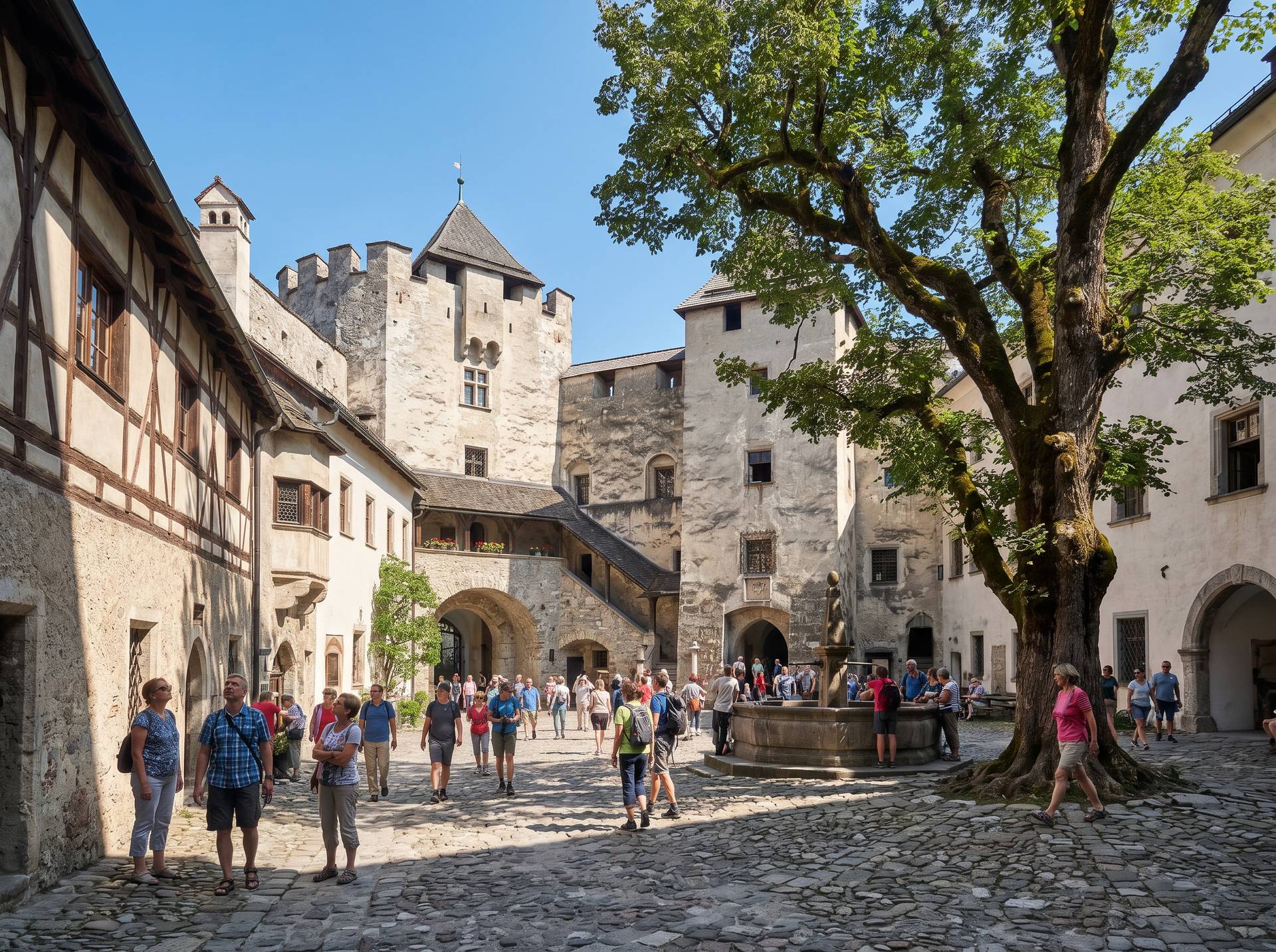 Hohensalzburg Fortress courtyard